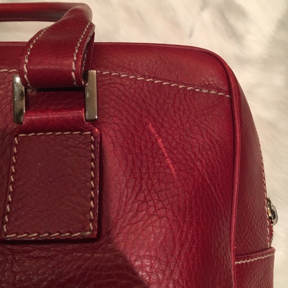 Lambertson Truex Red Leather Hand Bag - Picture 8 of 8